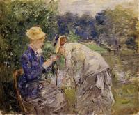 Morisot, Berthe - Woman Picking Flowers